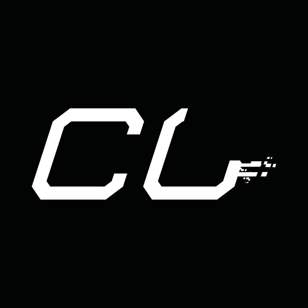 CL Logo monogram abstract speed technology design template vector