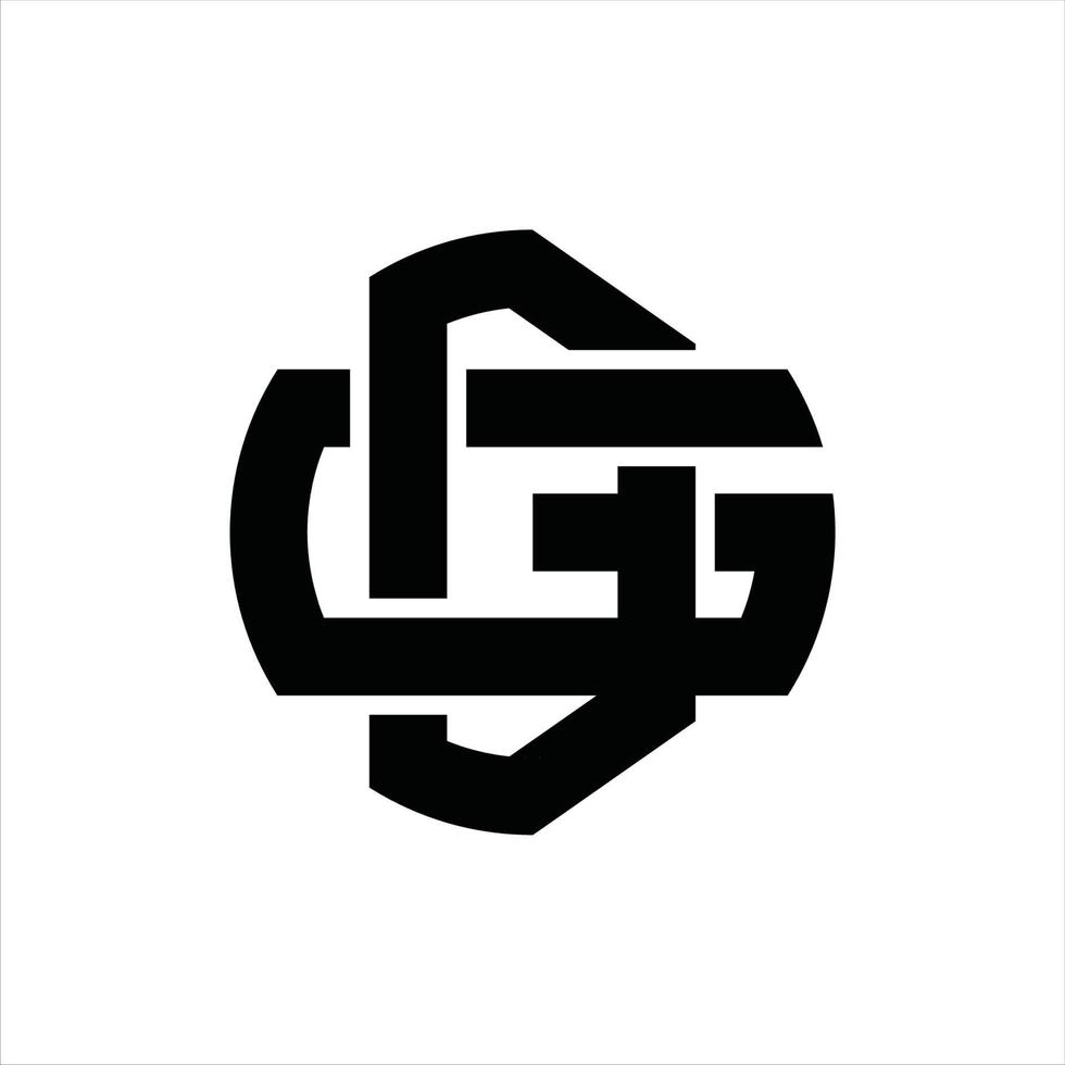 plantilla de diseño de monograma de logotipo dg vector