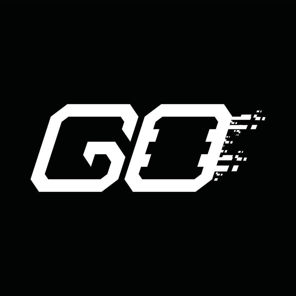 GO Logo monogram abstract speed technology design template vector