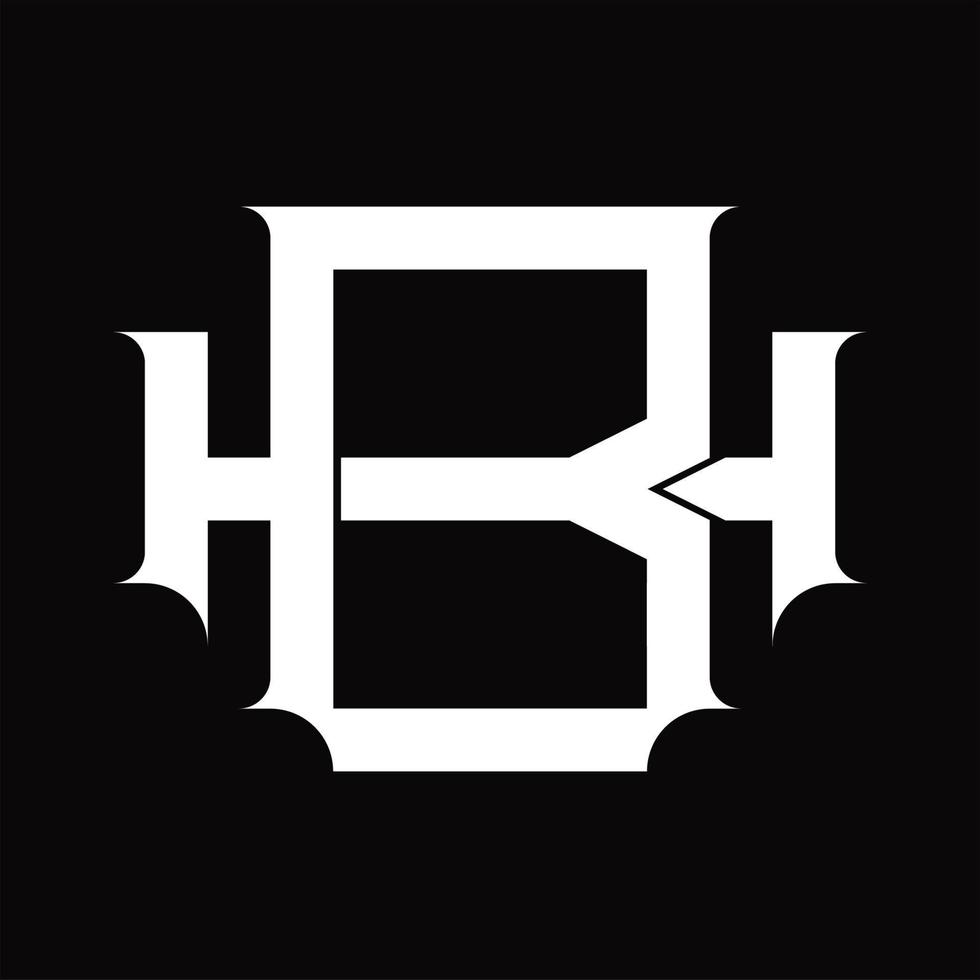 HB Logo monogram with vintage overlapping linked style design template vector