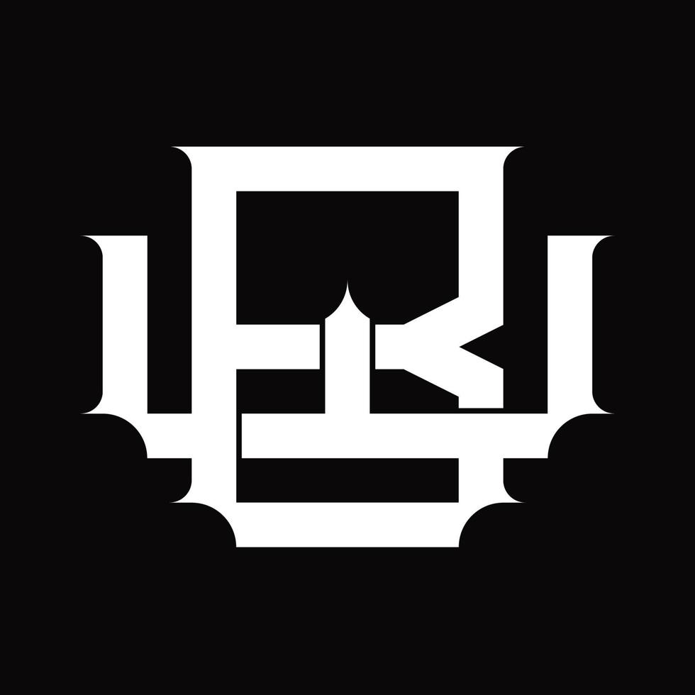 WB Logo monogram with vintage overlapping linked style design template vector