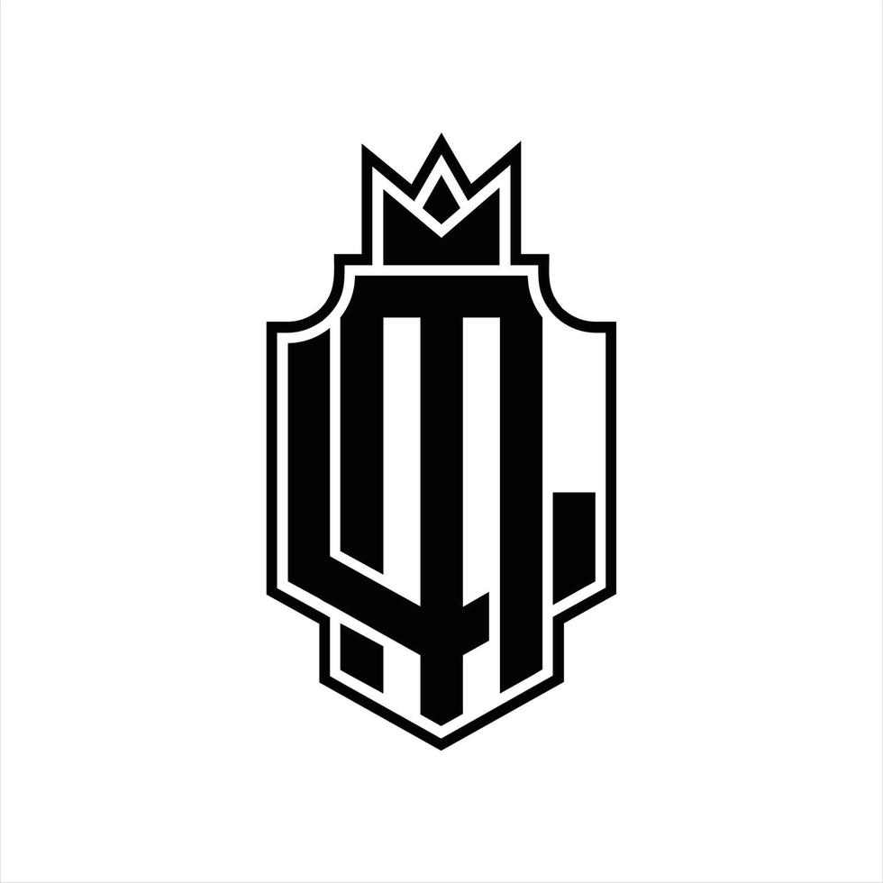 ML Logo monogram design template vector