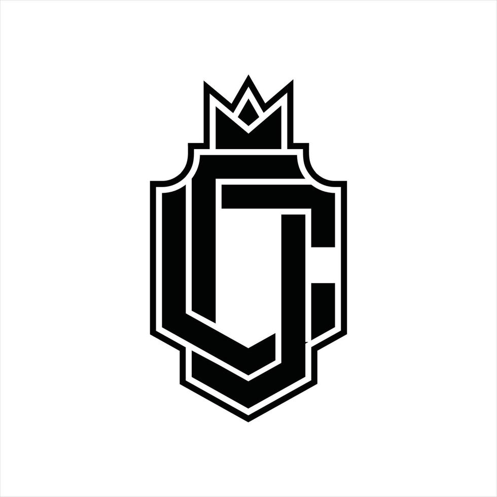 DC Logo monogram design template vector