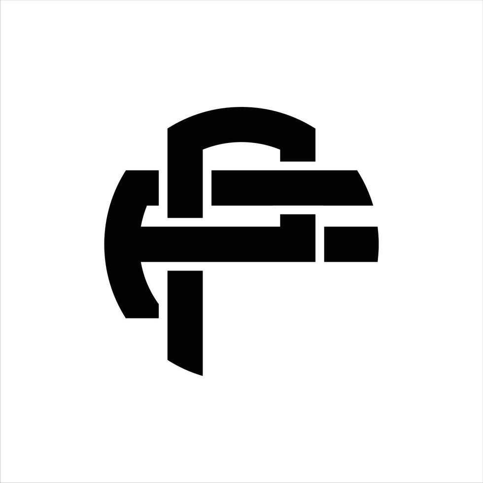 PF Logo monogram design template vector