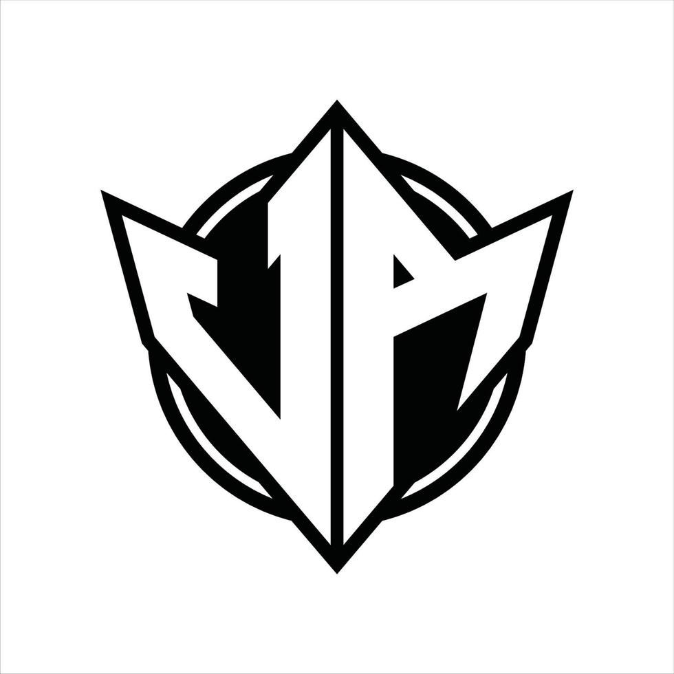UA Logo monogram design template vector