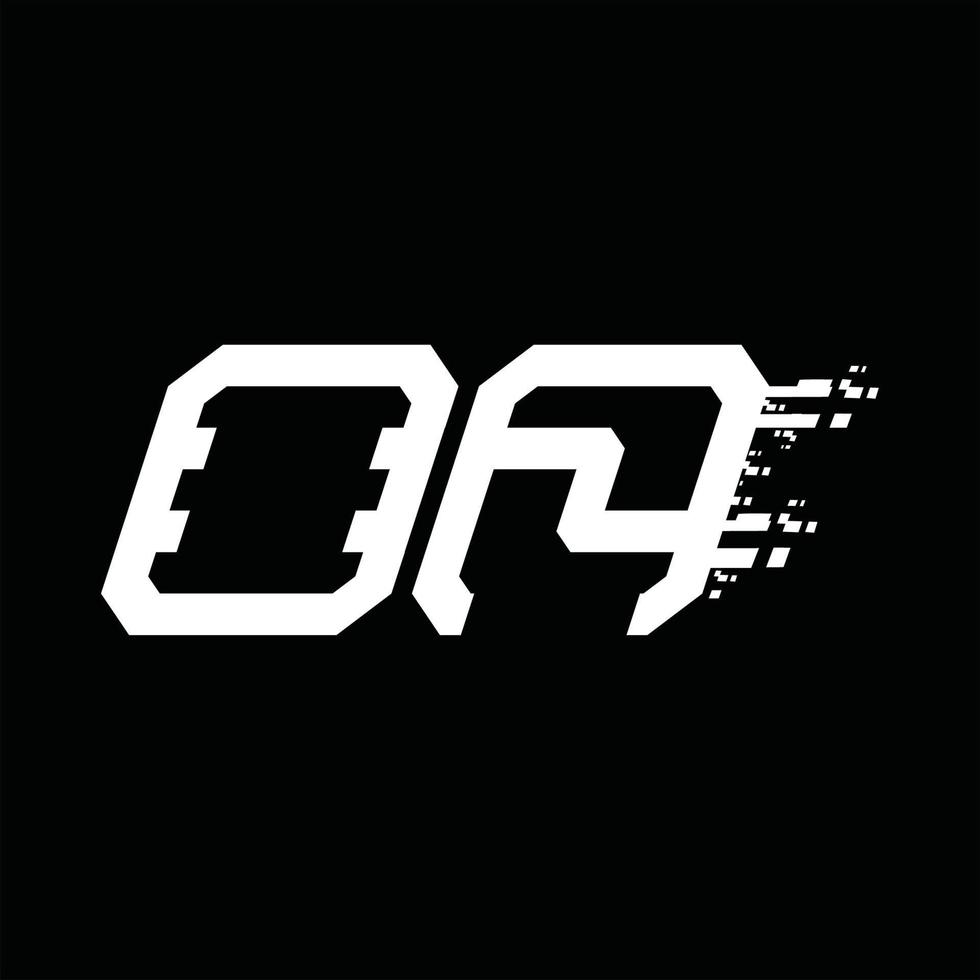 plantilla de diseño de tecnología de velocidad abstracta de monograma de logotipo oa vector