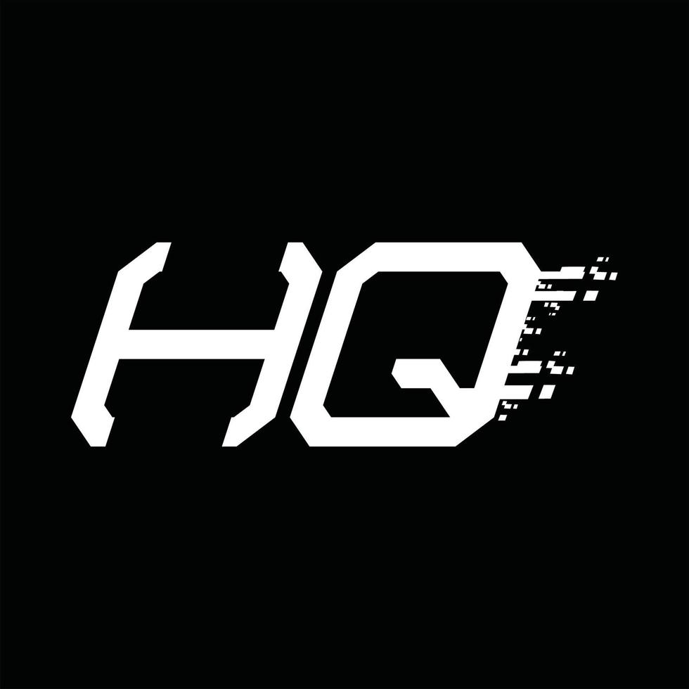 plantilla de diseño de tecnología de velocidad abstracta de monograma de logotipo hq vector