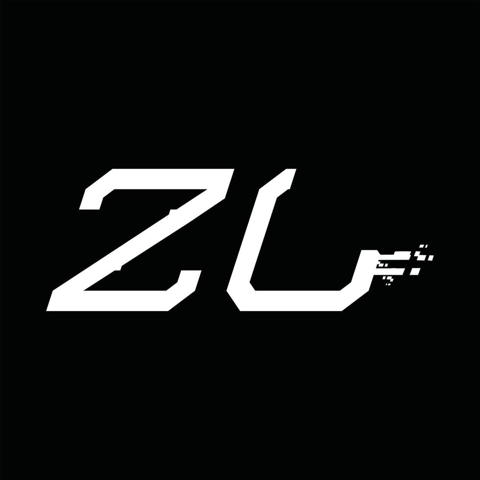 ZL Logo monogram abstract speed technology design template vector