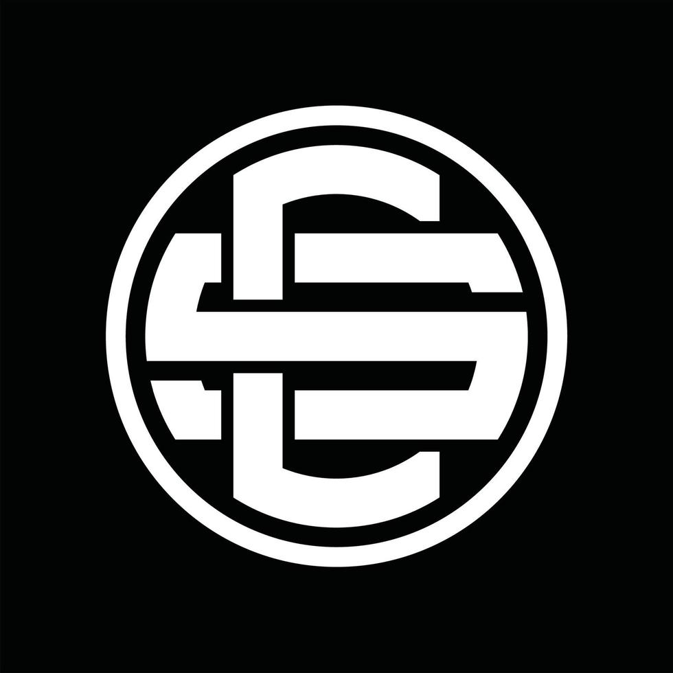 CS Logo monogram design template vector