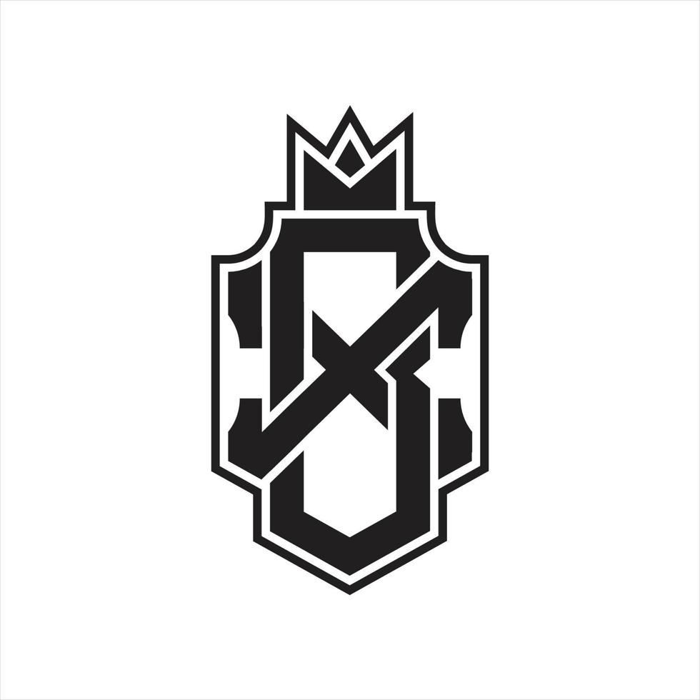 BX Logo monogram design template vector
