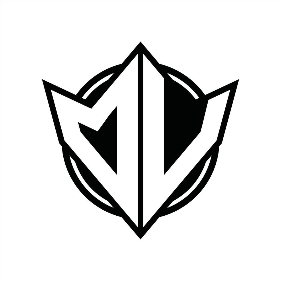 DV Logo monogram design template vector