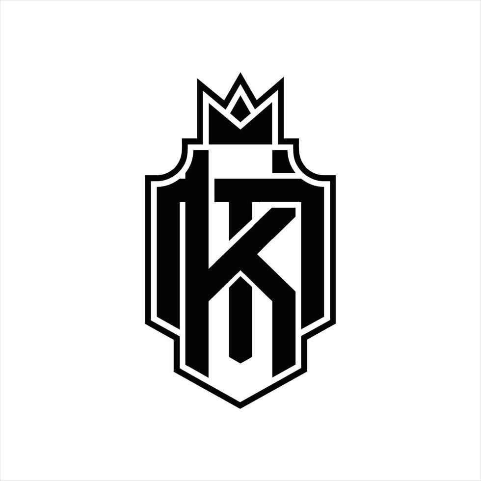 KM Logo monogram design template vector