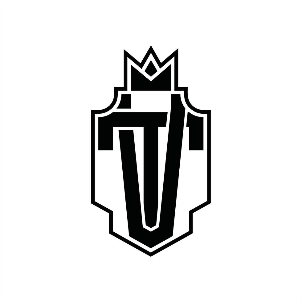 VT Logo monogram design template vector