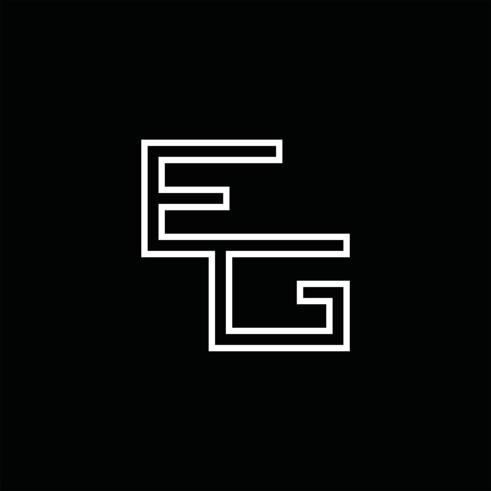 EG Logo monogram with line style design template vector