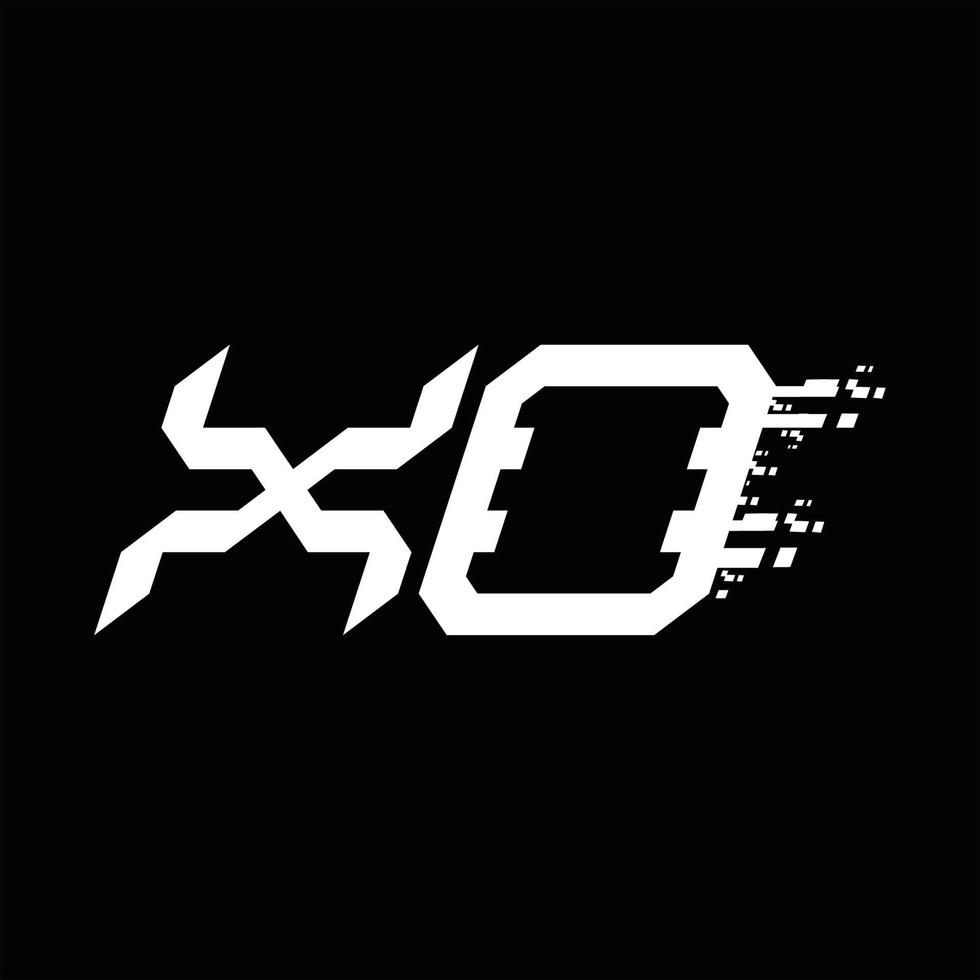 XO Logo monogram abstract speed technology design template vector