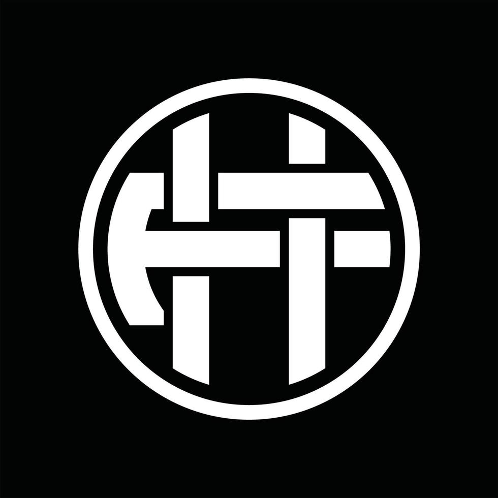 HF Logo monogram design template vector