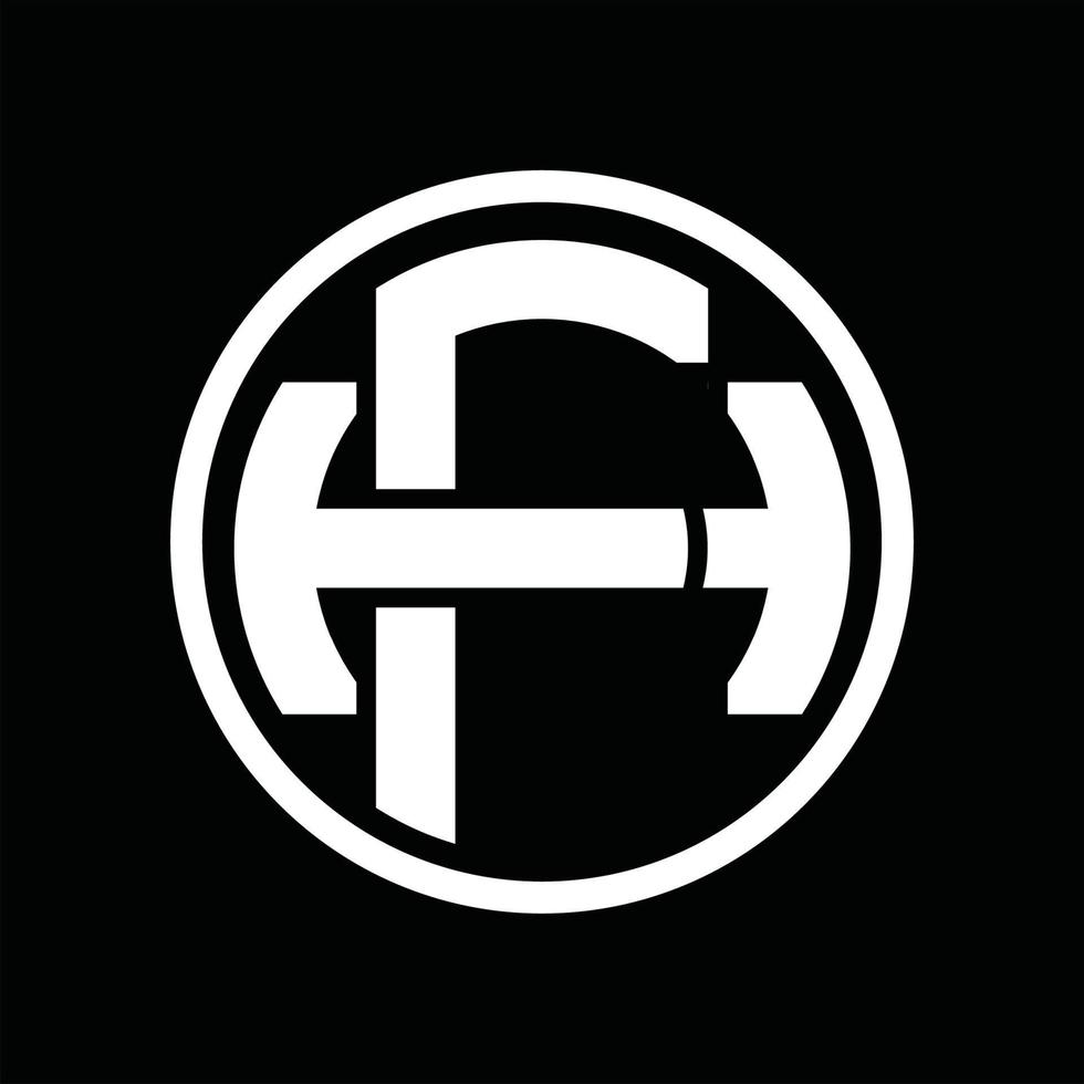FH Logo monogram design template vector