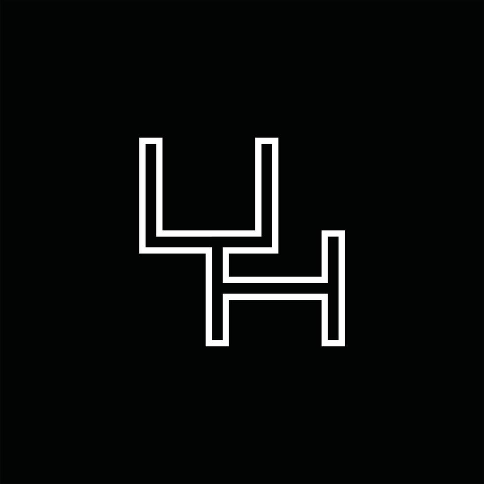UH Logo monogram with line style design template vector