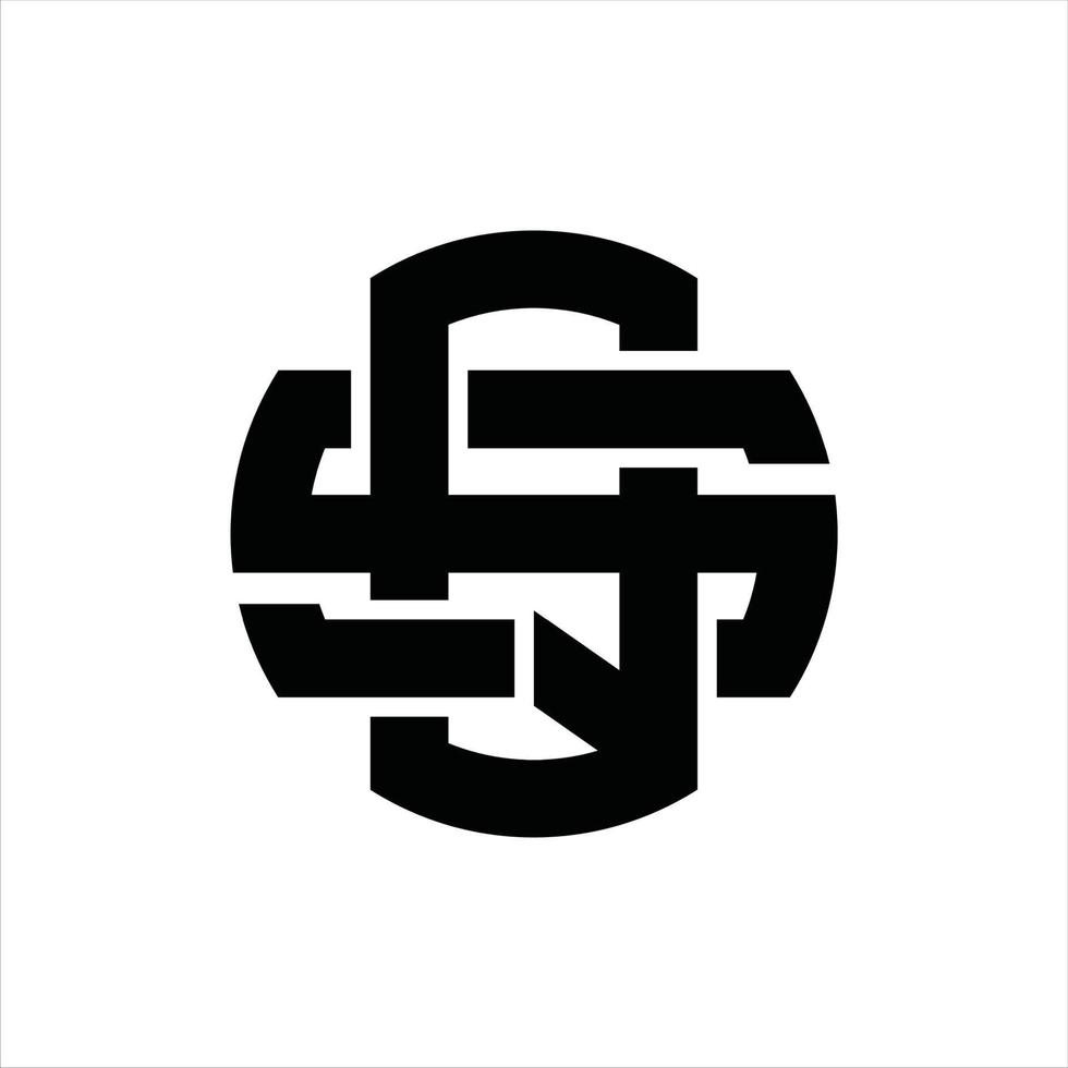 QS Logo monogram design template vector