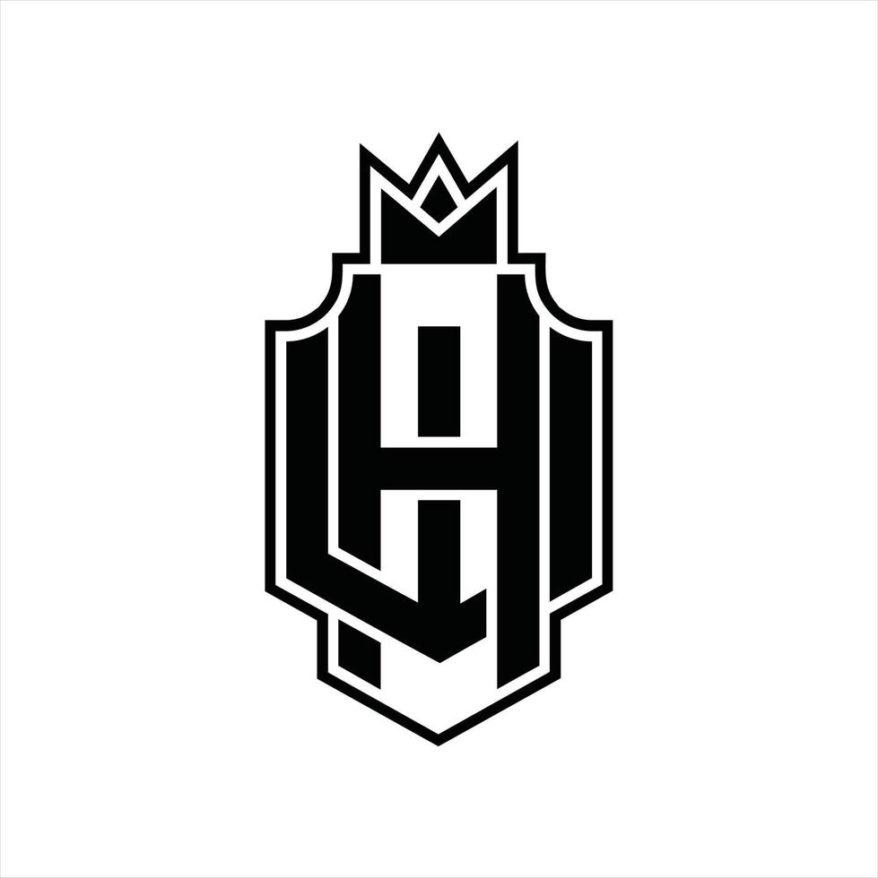 HW Logo monogram design template vector