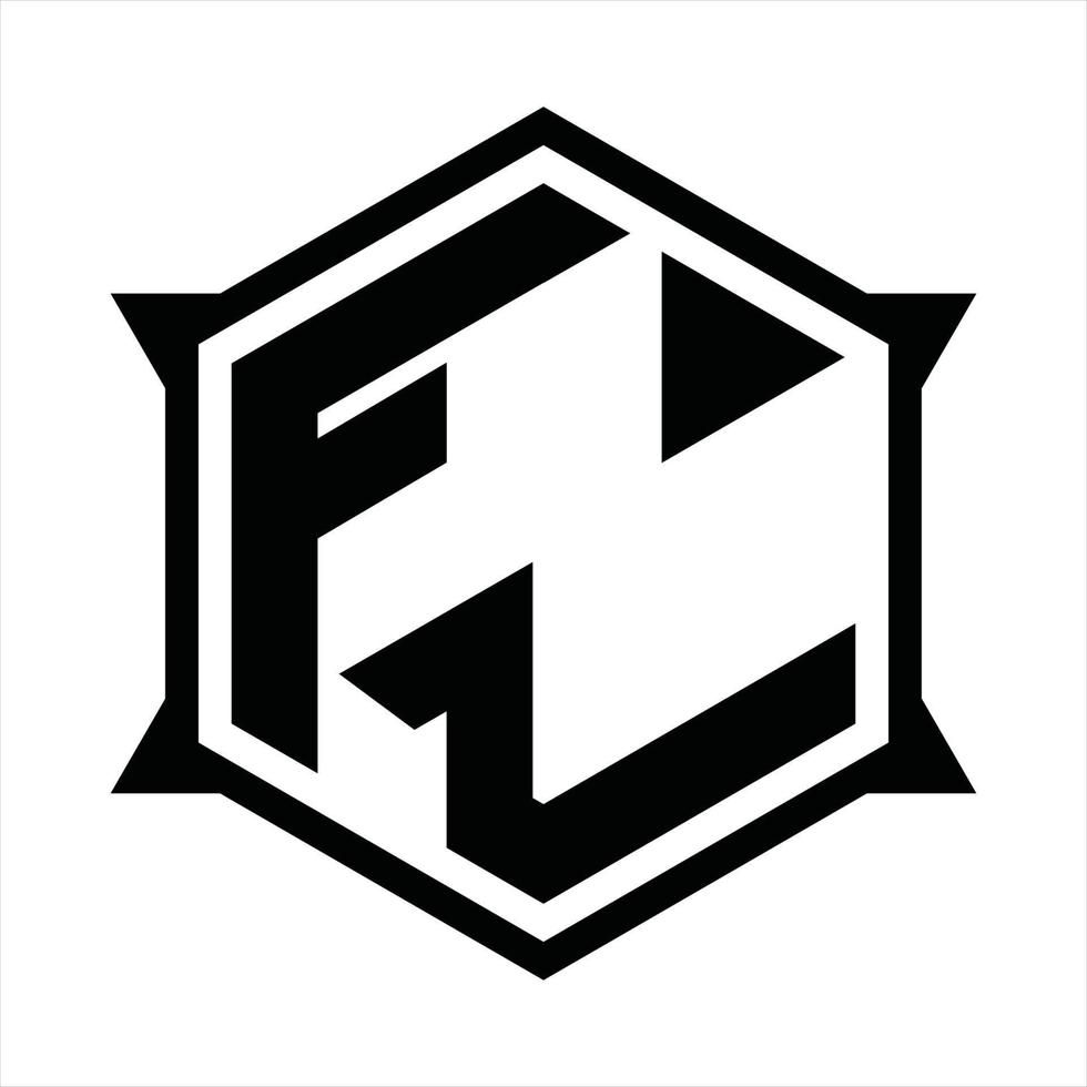 FL Logo monogram design template vector