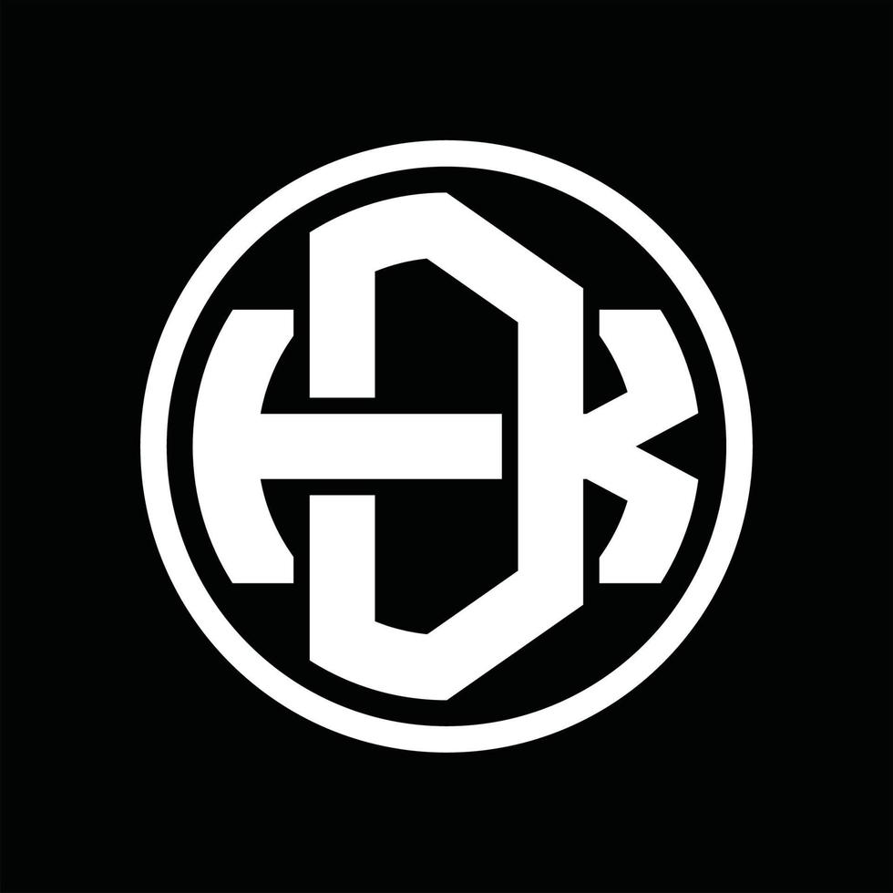DK Logo monogram design template vector