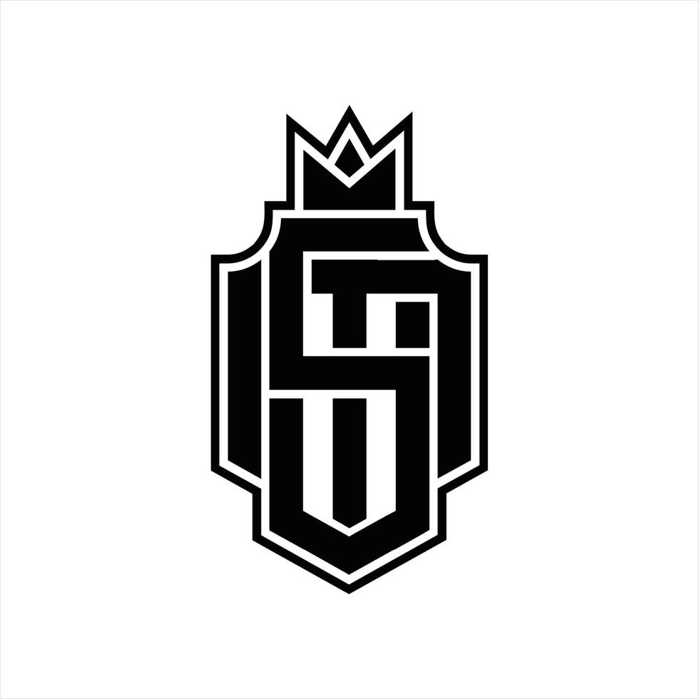 SM Logo monogram design template vector