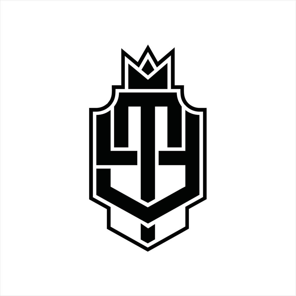 TY Logo monogram design template vector