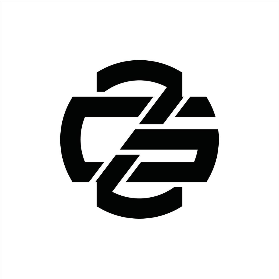plantilla de diseño de monograma de logotipo zg vector