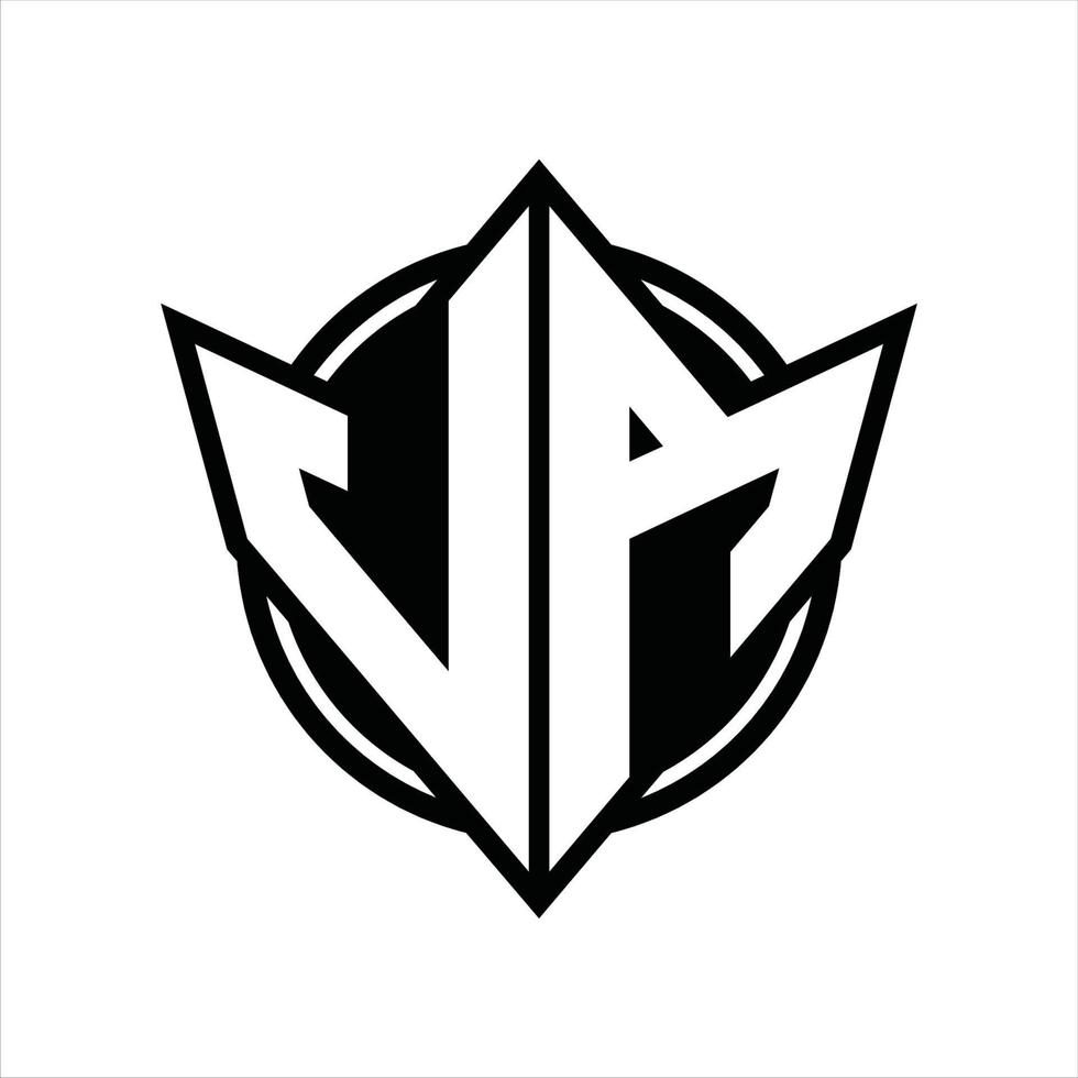 JR Logo monogram design template vector
