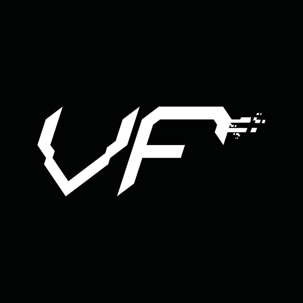 plantilla de diseño de tecnología de velocidad abstracta de monograma de logotipo vf vector