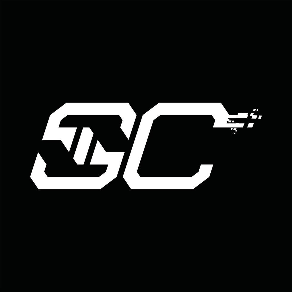 SC Logo monogram abstract speed technology design template vector