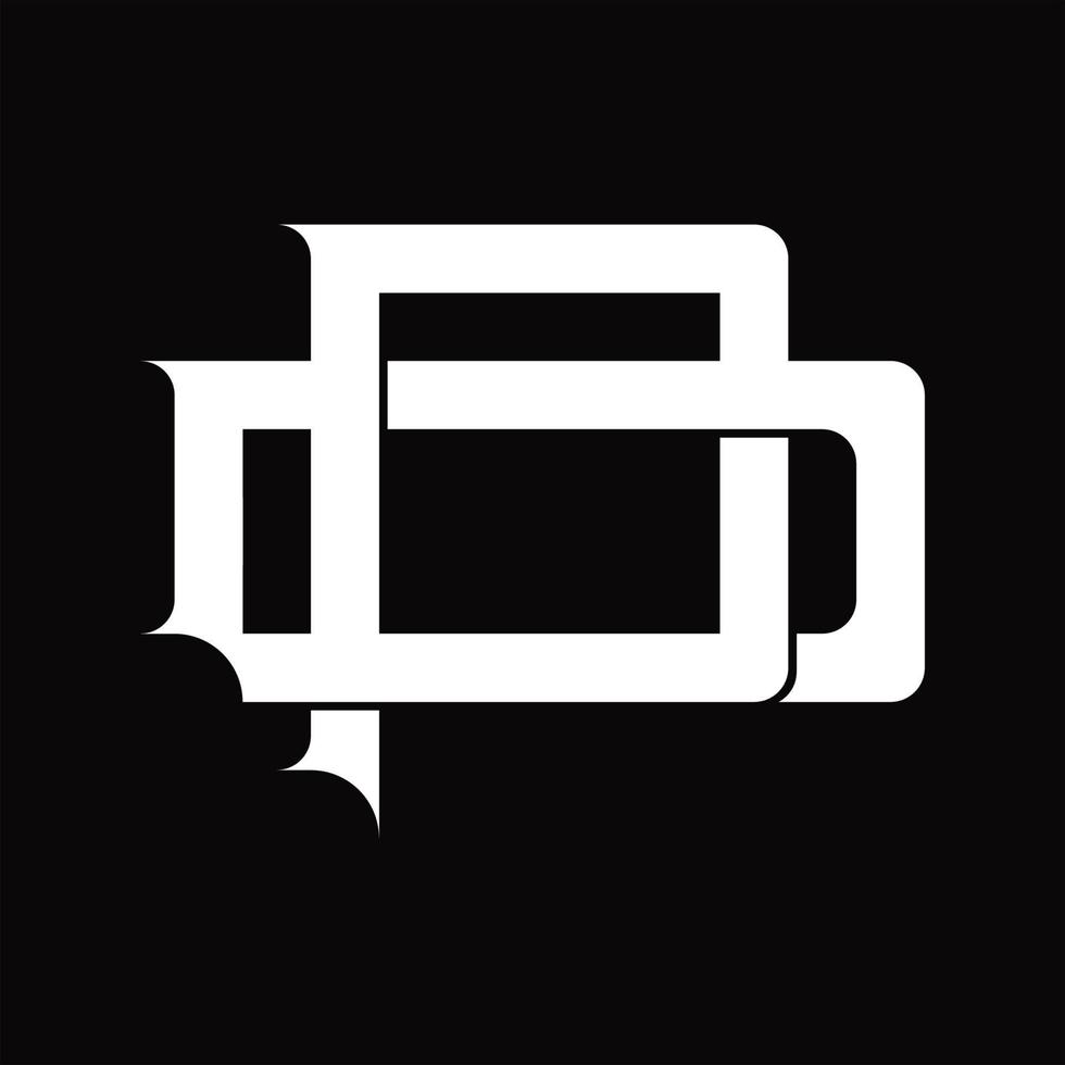 DP Logo monogram with vintage overlapping linked style design template vector