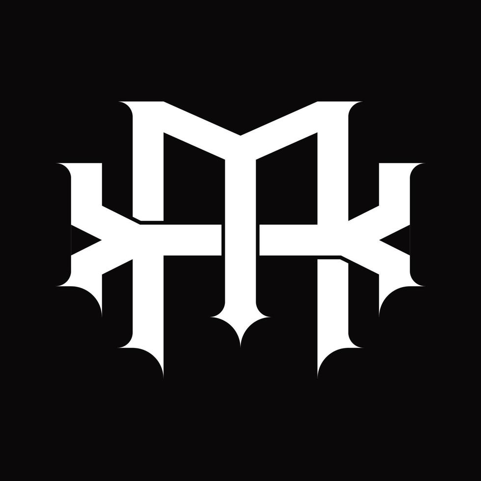 XM Logo monogram with vintage overlapping linked style design template vector
