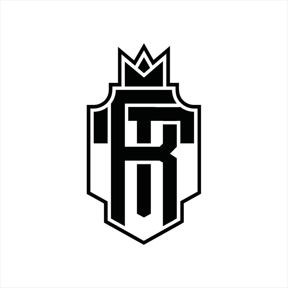 RT Logo monogram design template vector