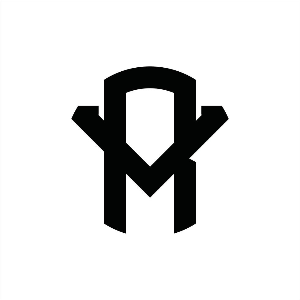 RV Logo monogram design template vector