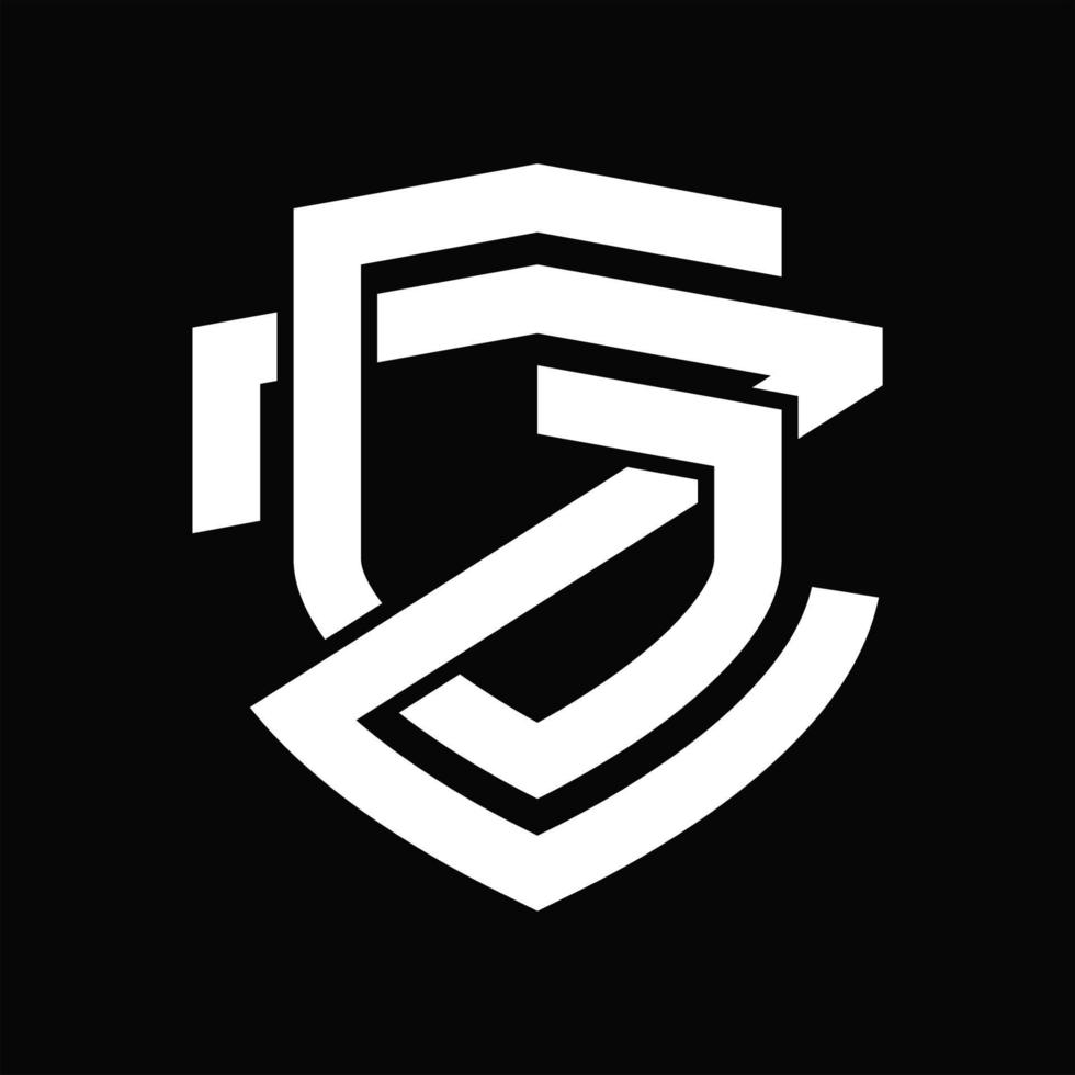 GZ Logo monogram vintage design template vector