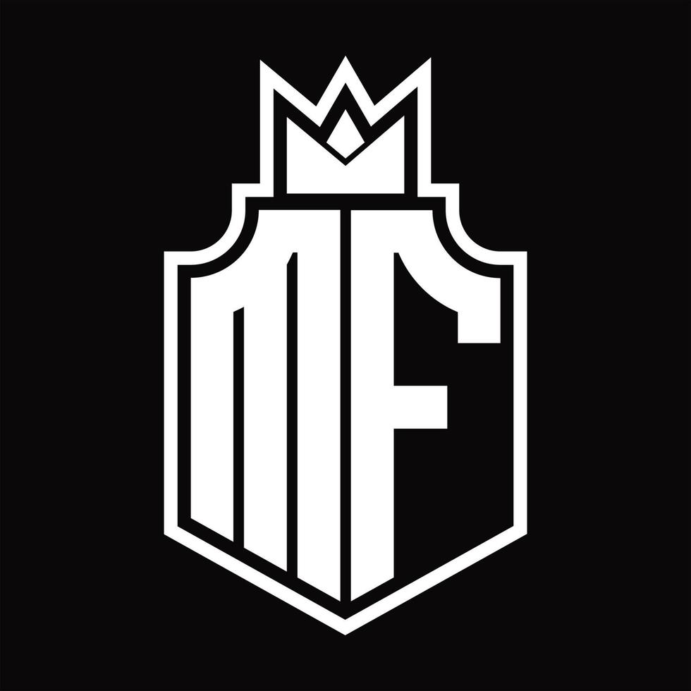 MF Logo monogram design template vector