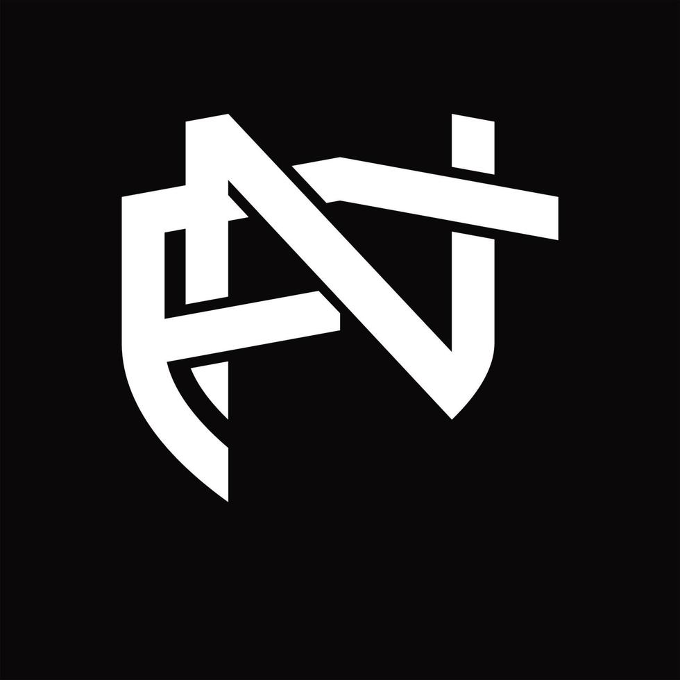 NF Logo monogram vintage design template vector