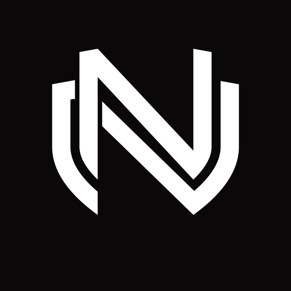 NN Logo monogram vintage design template vector