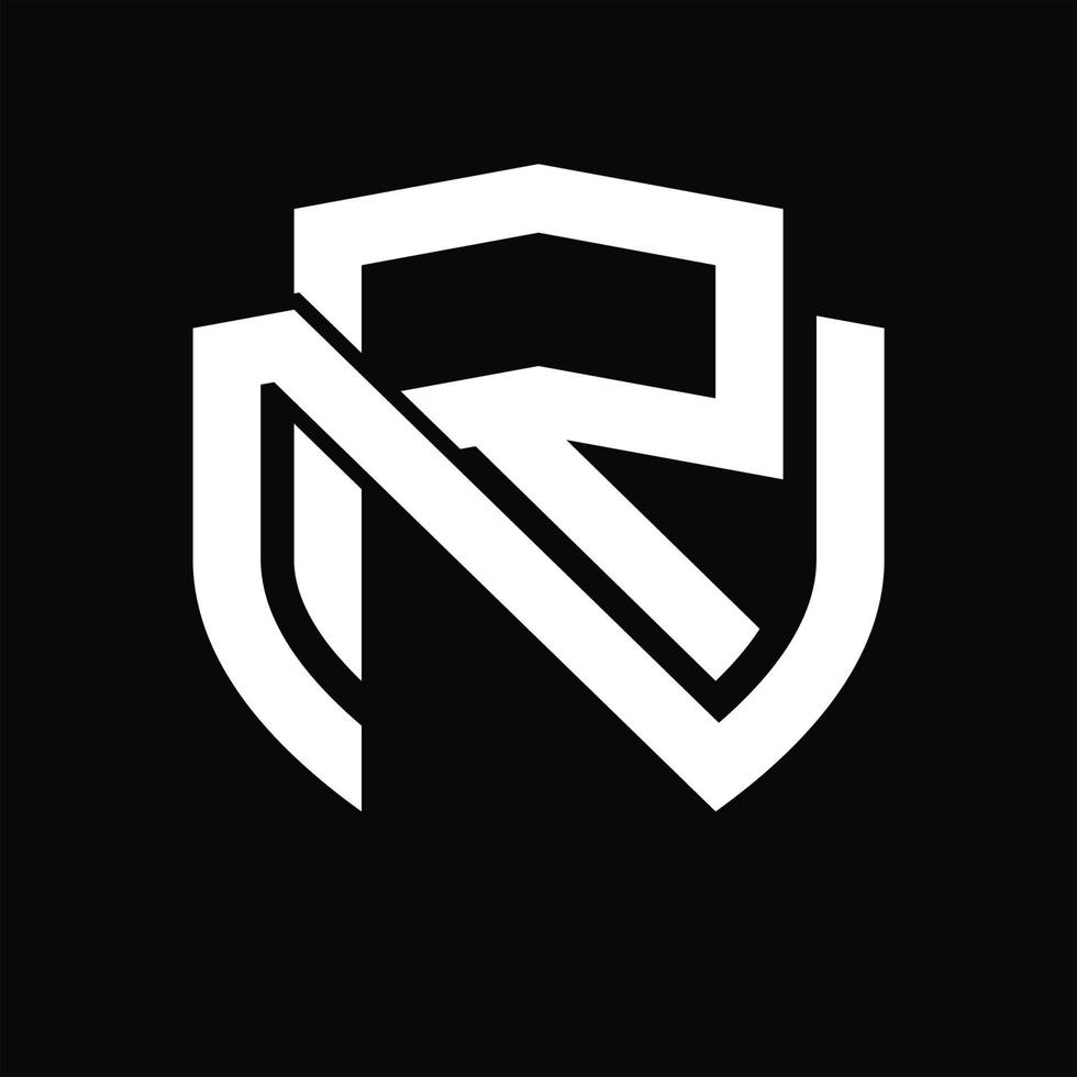 RN Logo monogram vintage design template vector
