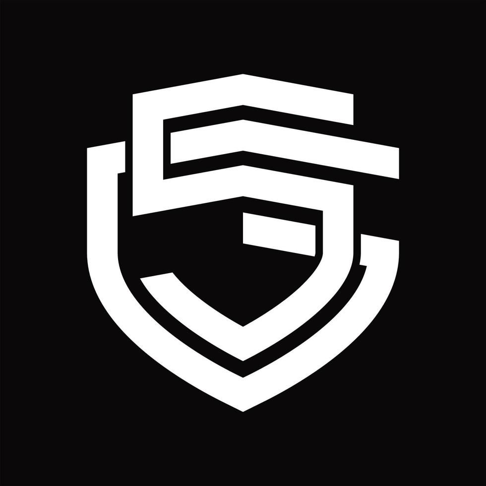 SG Logo monogram vintage design template vector