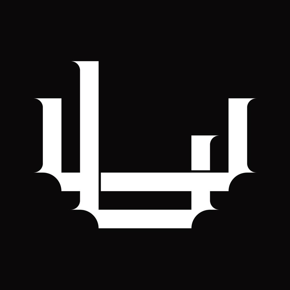 UL Logo monogram with vintage overlapping linked style design template vector