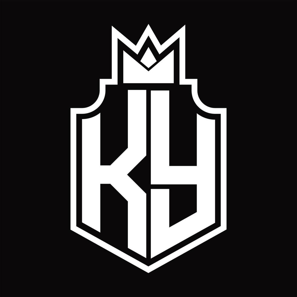 KY Logo monogram design template vector