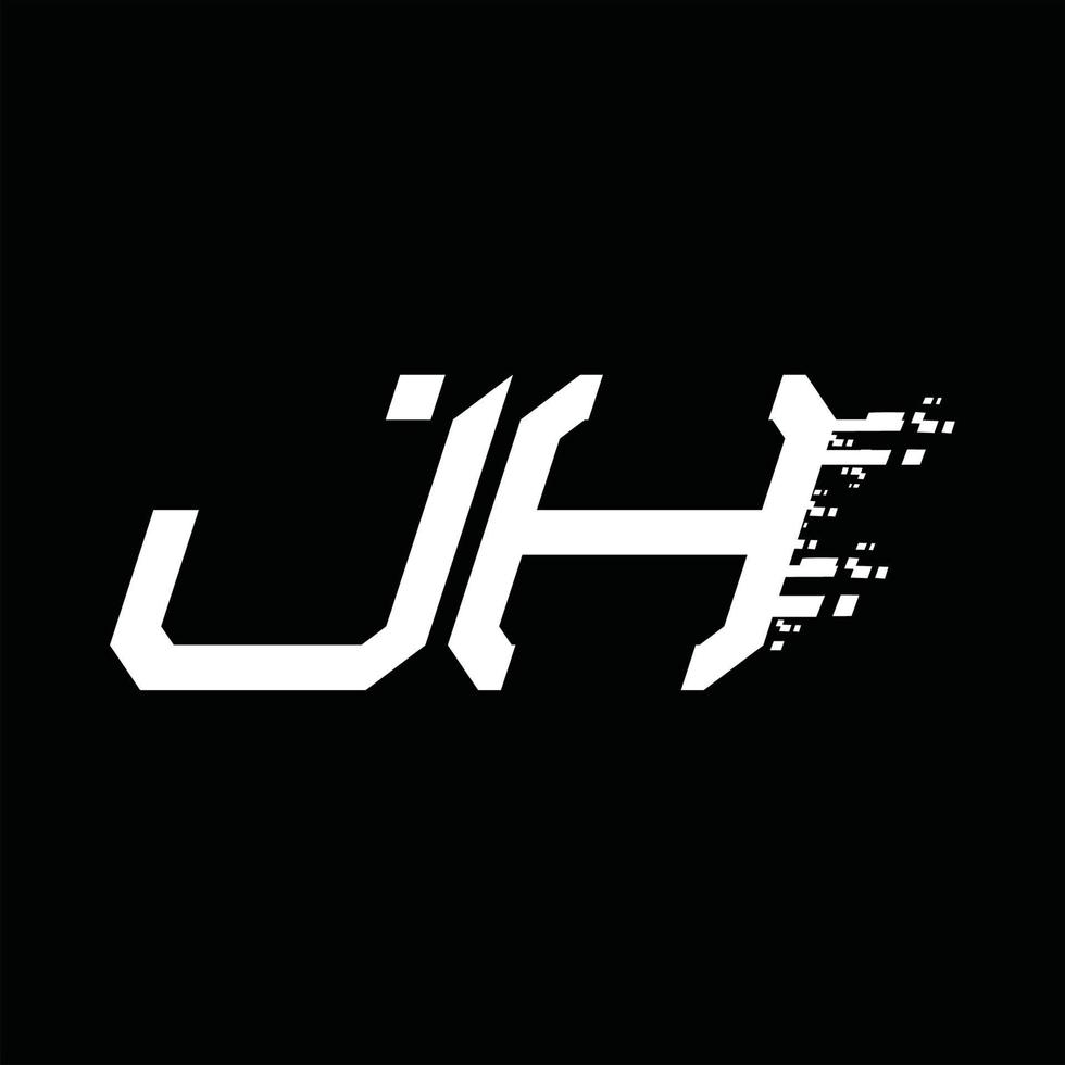 JH Logo monogram abstract speed technology design template vector