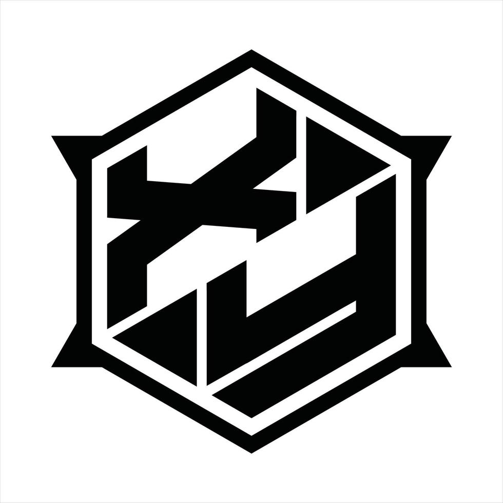 XY Logo monogram design template vector