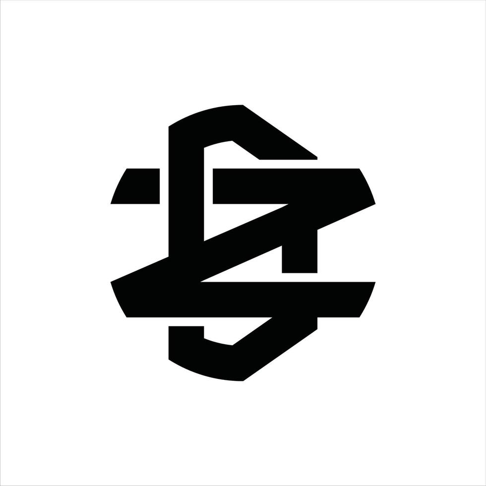 DZ Logo monogram design template vector
