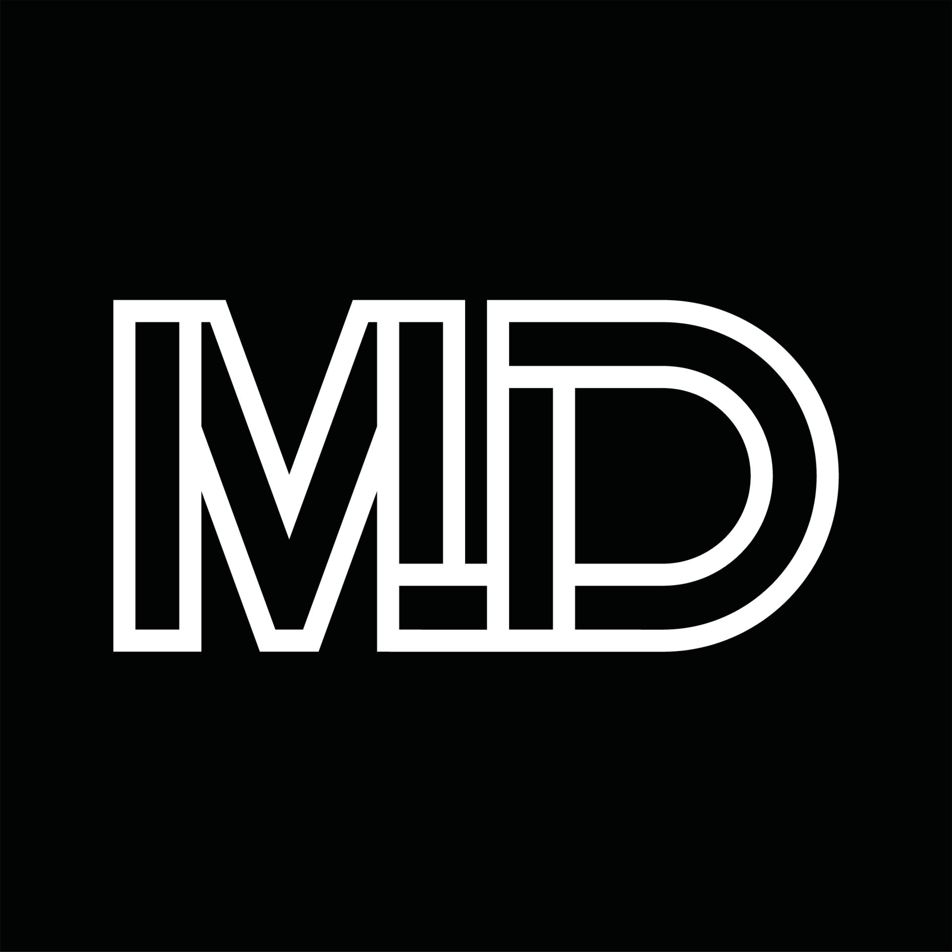 MD Logo monogram with line style negative space 16570171 Vector Art at ...