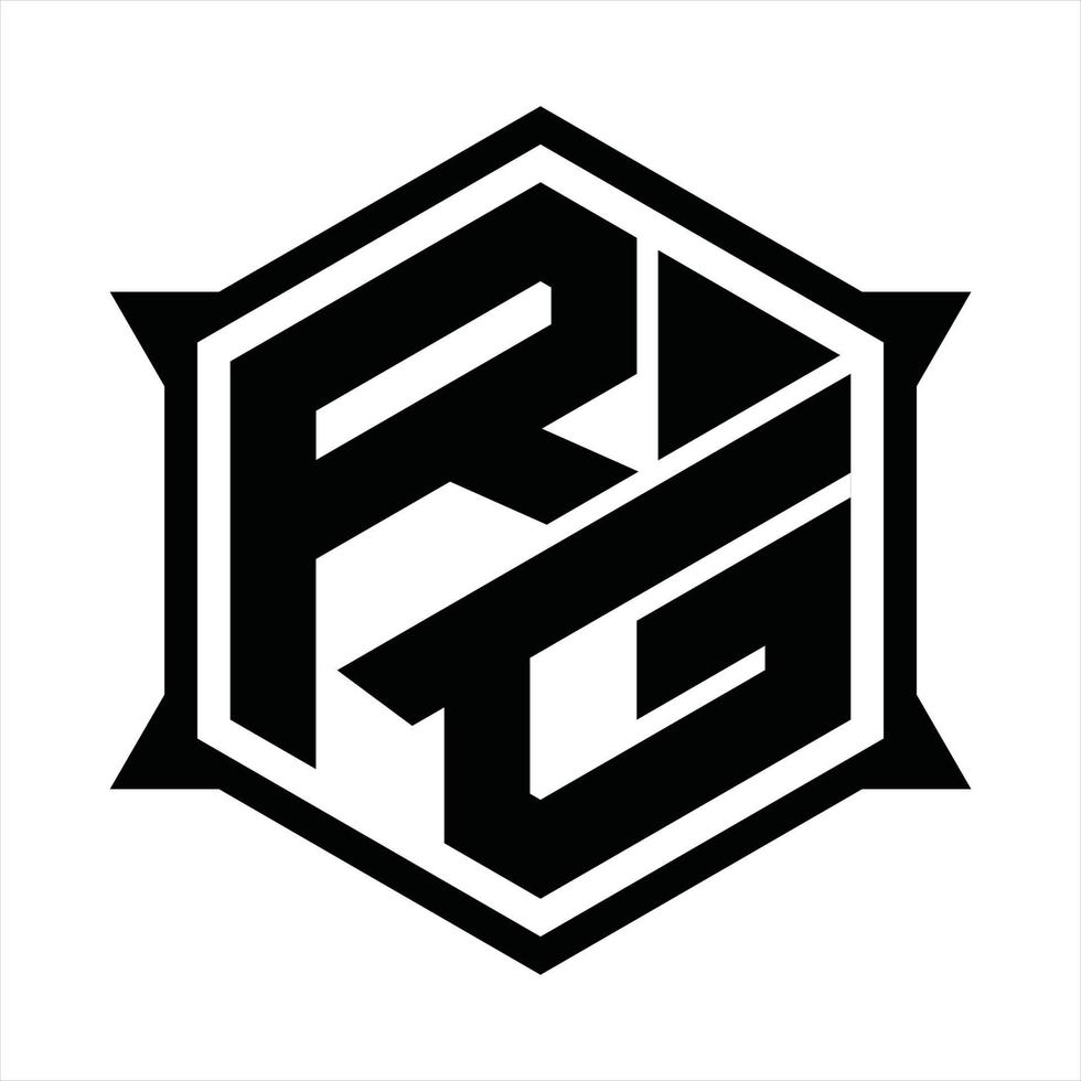 RG Logo monogram design template vector