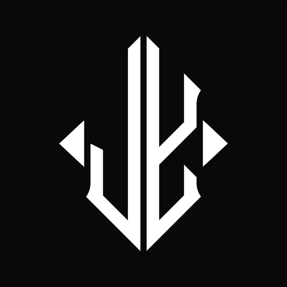 monograma del logotipo jy con plantilla de diseño aislado en forma de escudo vector